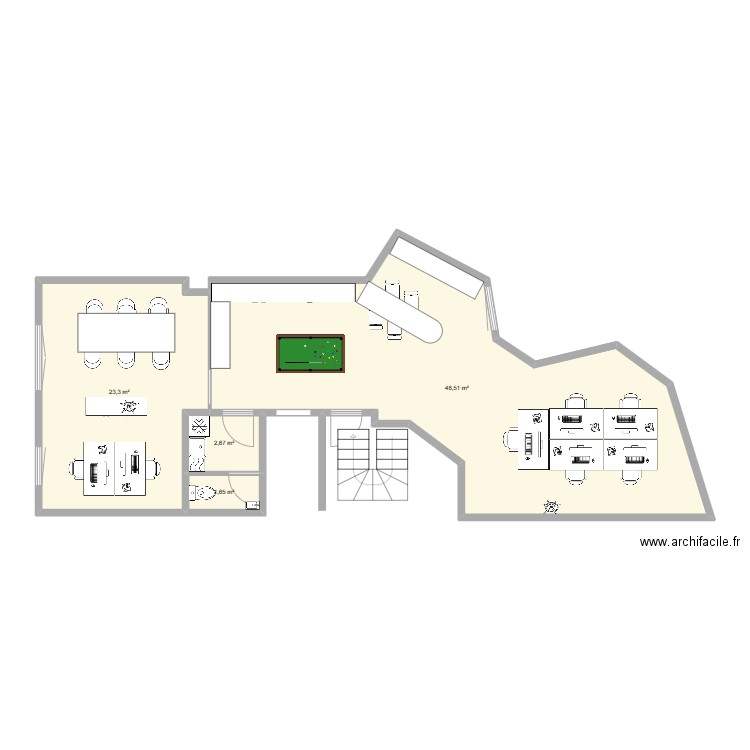 Bureau Paul Valéry. Plan de 0 pièce et 0 m2
