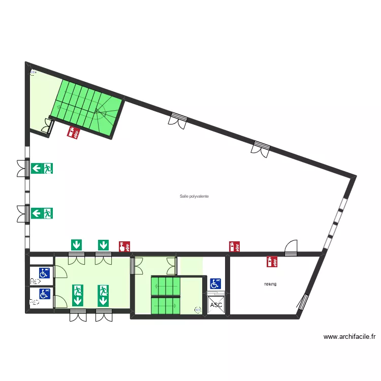 Mosqu&eacute;e 1er &eacute;tage nord 2. Plan de 