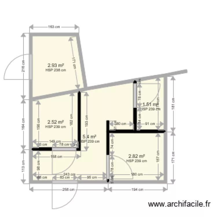 Mediath&egrave;que  Bloc sanitaire. Plan de 