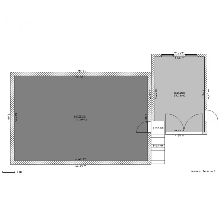 maison   garage final. Plan de 0 pièce et 0 m2