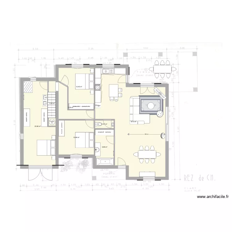 Maison Venelles v3. Plan de 