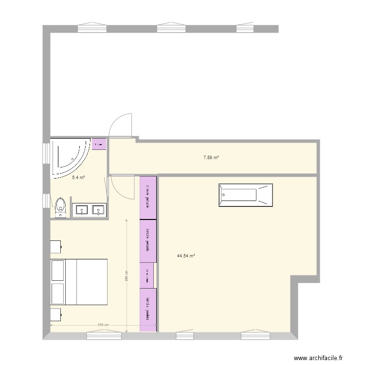 suite parentale 23 novembre. Plan de 0 pièce et 0 m2