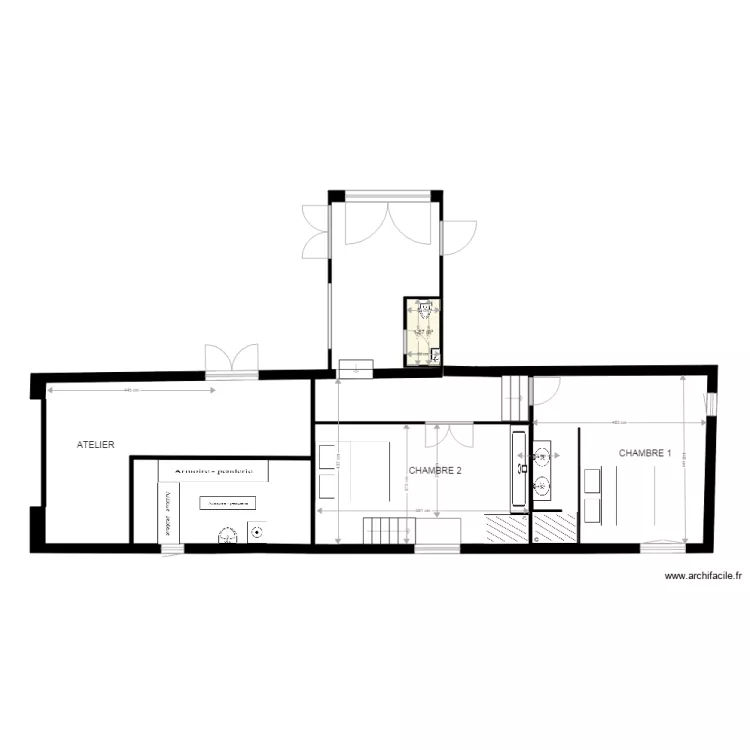 Am&eacute;nagement Grange 2 Montoison 19. Plan de 