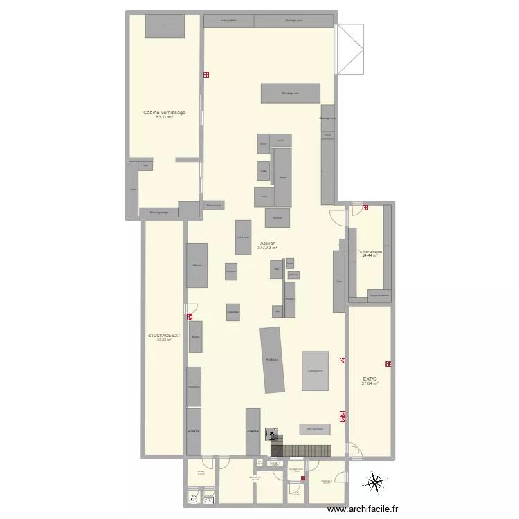 atelier actuel. Plan de atelier actuel. Plan de