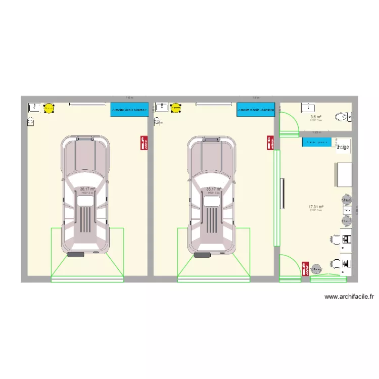 garage 2. Plan de garage 2. Plan de