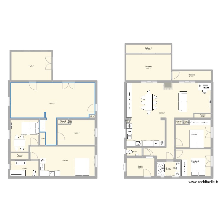 Carcès sans travaux V7. Plan de 25 pièces et 219 m2