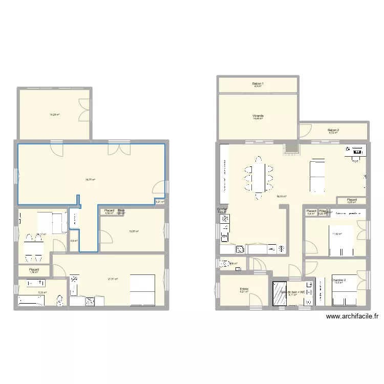 Carc&egrave;s sans travaux V7. Plan de 