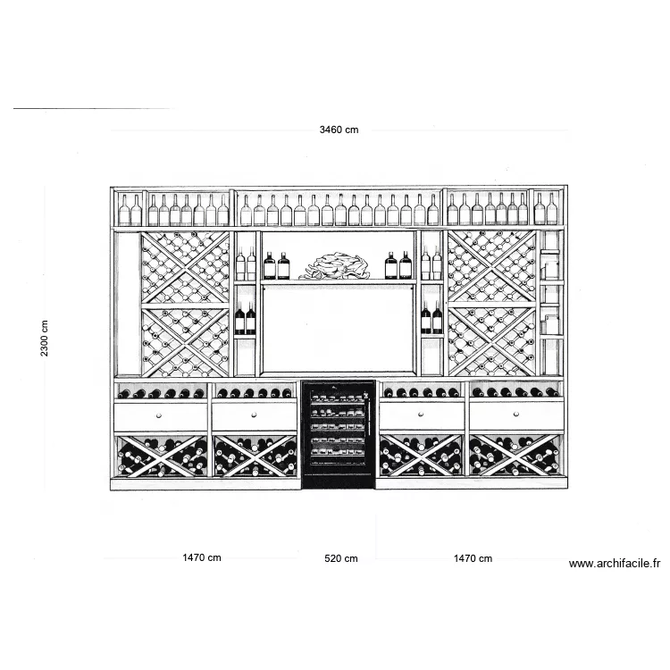 Cave &agrave; vin J et J BOURDES. Plan de 