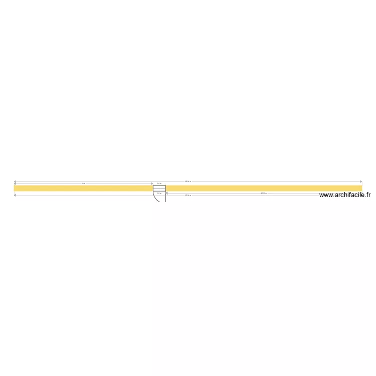 mur du fond du jardin Baillet. Plan de 