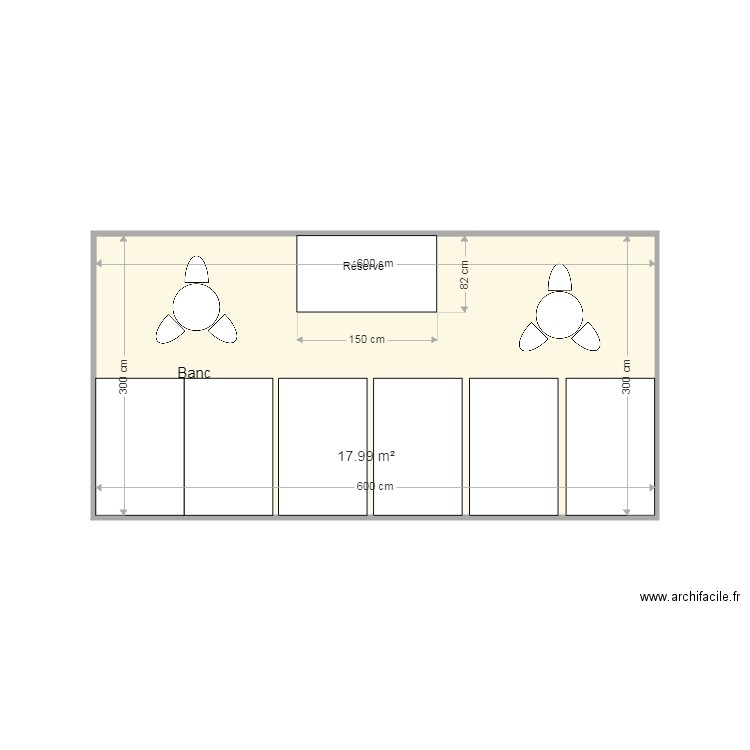 18m2 . Plan de 0 pièce et 0 m2