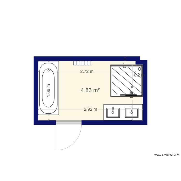 SDB LAGONIE. Plan de 0 pièce et 0 m2