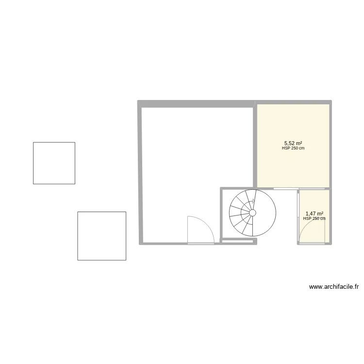 chambre et salle de bain id&eacute;e colimasson. Plan de 