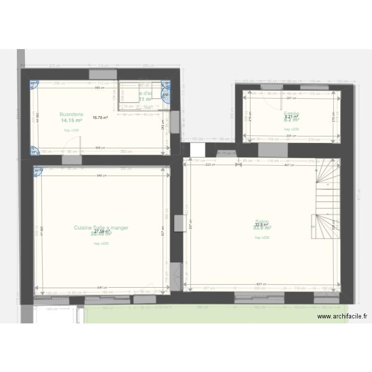 Empty house RDC no windows. Plan de 0 pièce et 0 m2