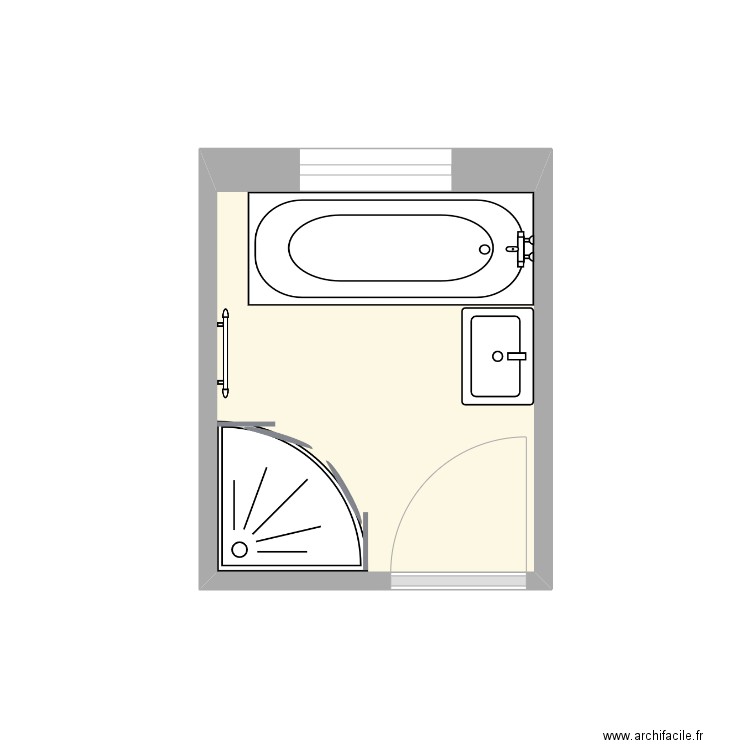 JUILLY. Plan de 1 pièce et 4 m2