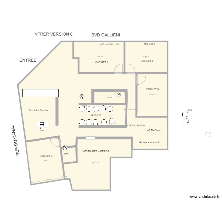 NPRER version 8. Plan de 7 pièces et 159 m2