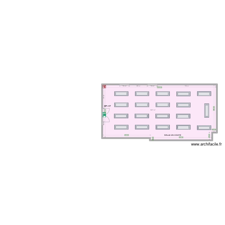 STUDIO YOGA SAUMUR vue salle de cours apr&egrave;s travaux. Plan de 0 pièce et 0 m2