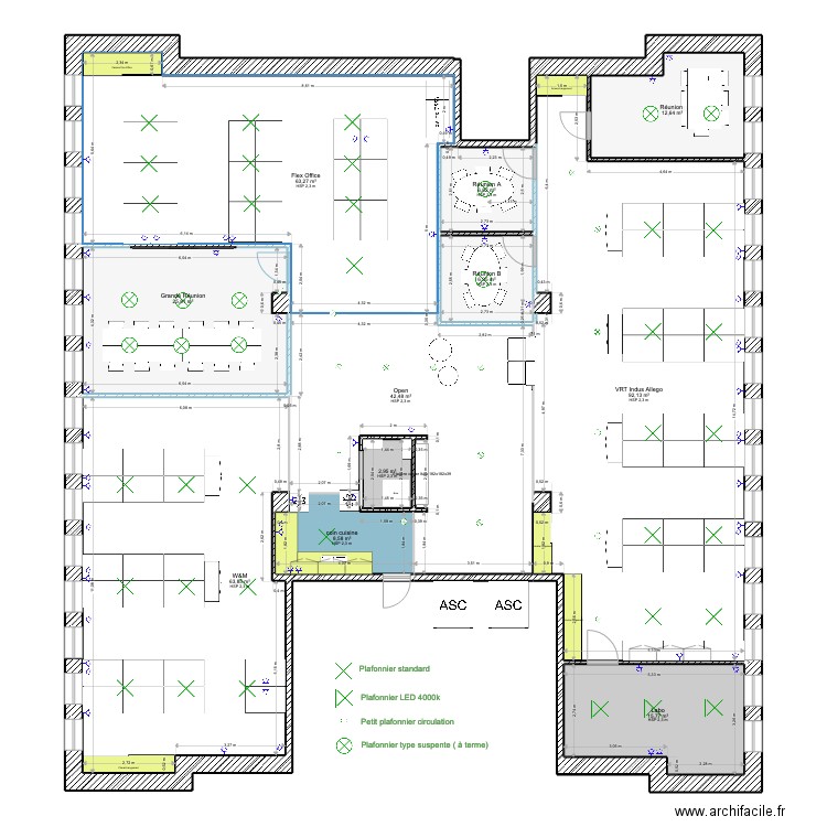 6 Berri Essentiel Electricité. Plan de 11 pièces et 341 m2