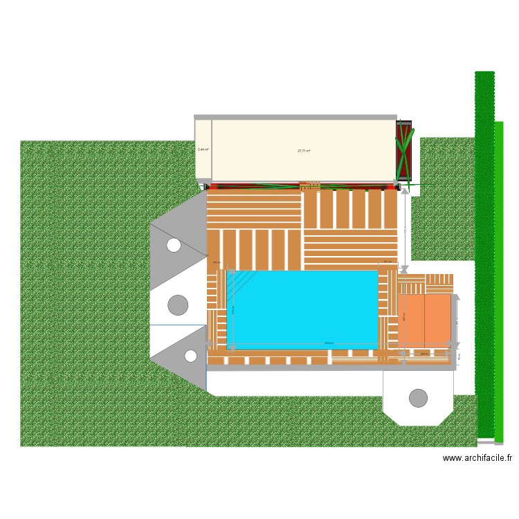 piscine 2019 LOSANGES. Plan de 0 pièce et 0 m2