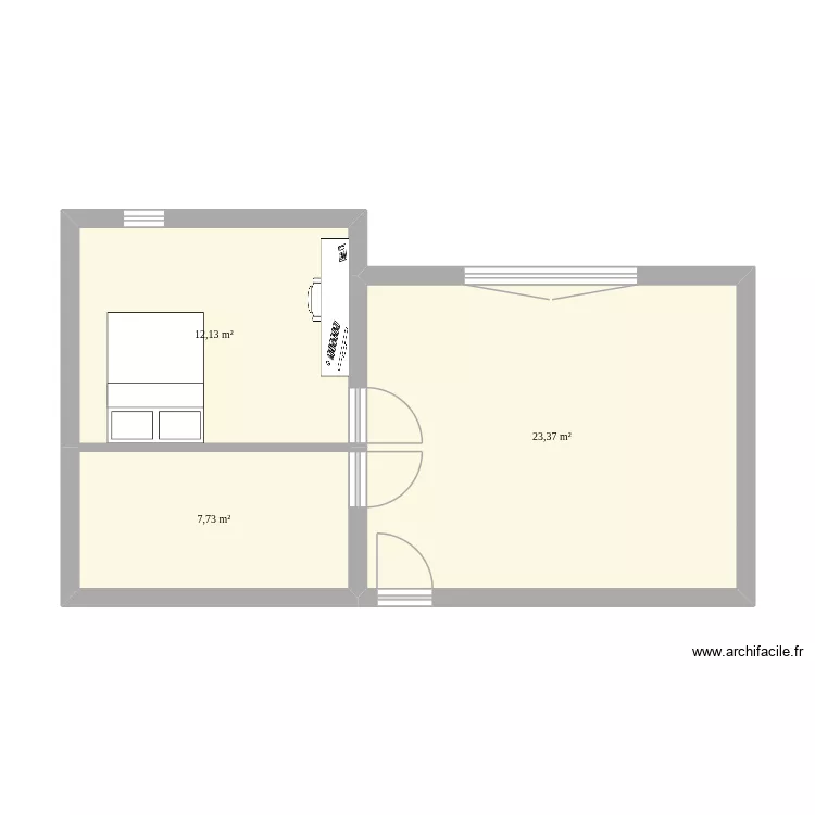 LE CLOS DES VERTUS. Plan de 3 et 43 m² LE CLOS DES VERTUS. Plan de 3 et 43 m²