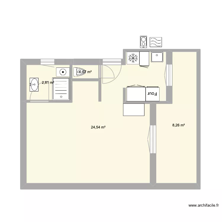 Suresnes. Plan de 4  et 36 m²