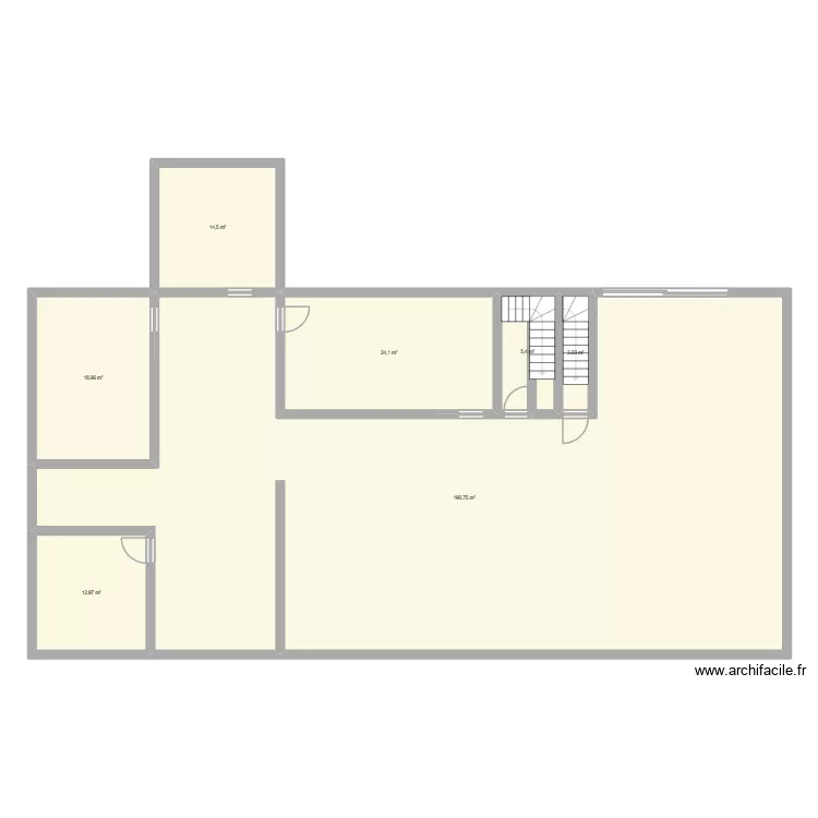 maison papy et mamie. Plan de 7  et 270 m²