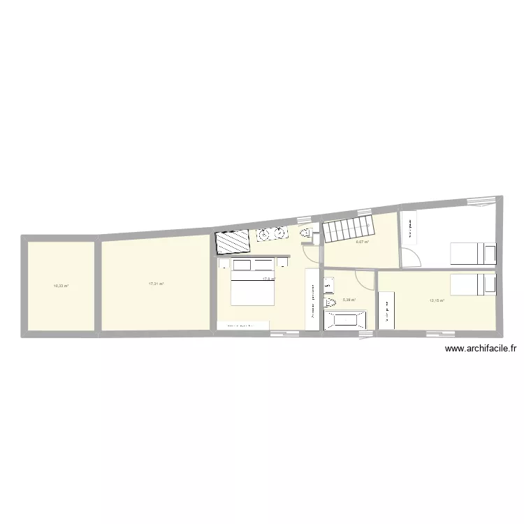 Plan Mas R+1 (test chambre parentale 2). Plan de 