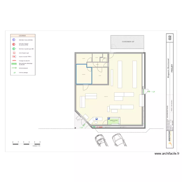 RELAIS DE MONTRAVEL. Plan de 