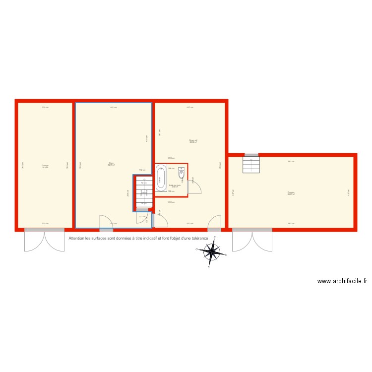 BI 2892 sous sol côté. Plan de 0 pièce et 0 m2