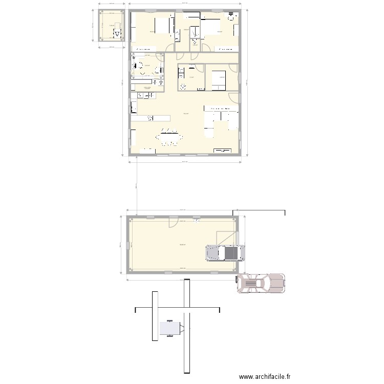 new maison propo flo 3. Plan de 11 pièces et 222 m2