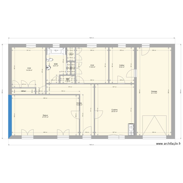 Projet Marennes avant . Plan de 0 pièce et 0 m2