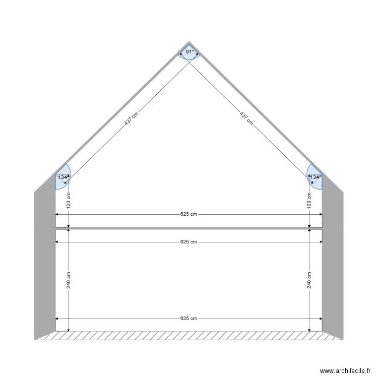 Plan de coupe La Marne V1. Plan de 0 pièce et 0 m2