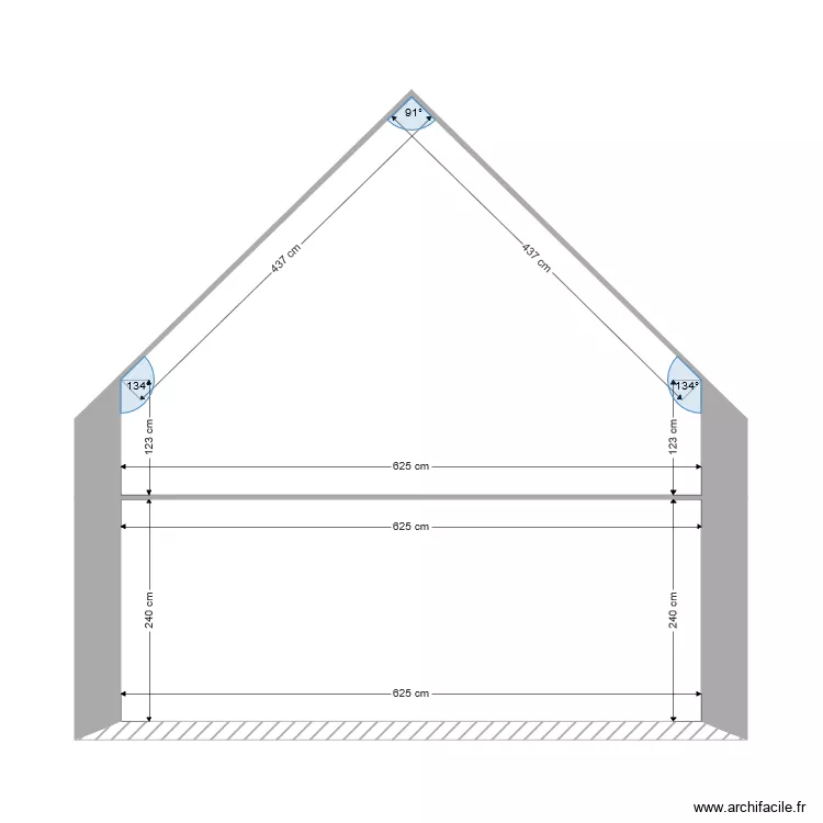 Plan de coupe La Marne V1. Plan de 