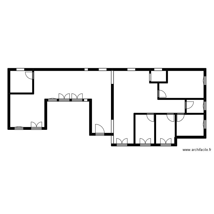 GOUJON. Plan de 6 pièces et 131 m2