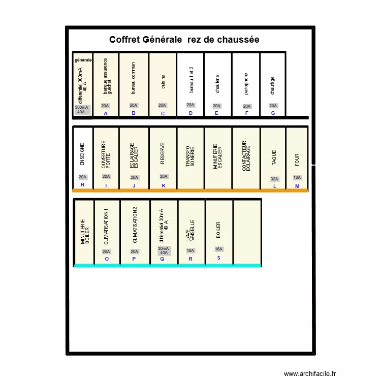 coffret rez de chaussée caulier. Plan de coffret rez de chaussée caulier. Plan de