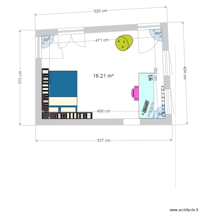 chambre valentine coublevie. Plan de 0 pièce et 0 m2