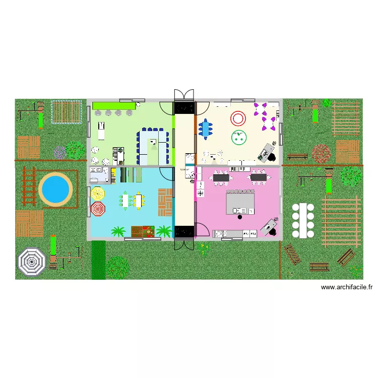 Plan large en service. Plan de 