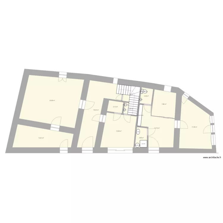 LaBoetie apr&egrave;s am&eacute;nagements. Plan de 