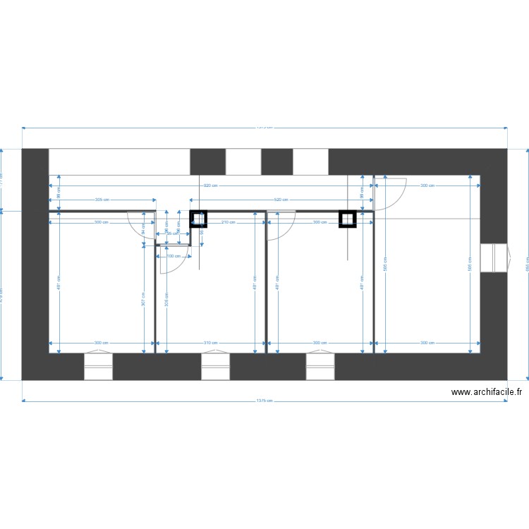 BERGERIE ETAGE PC FINAL 2. Plan de 5 pièces et 61 m2