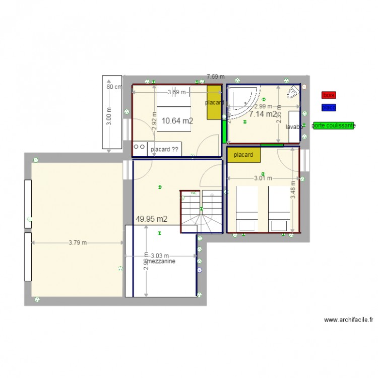 ETAGE avec murs 2. Plan de 0 pièce et 0 m2