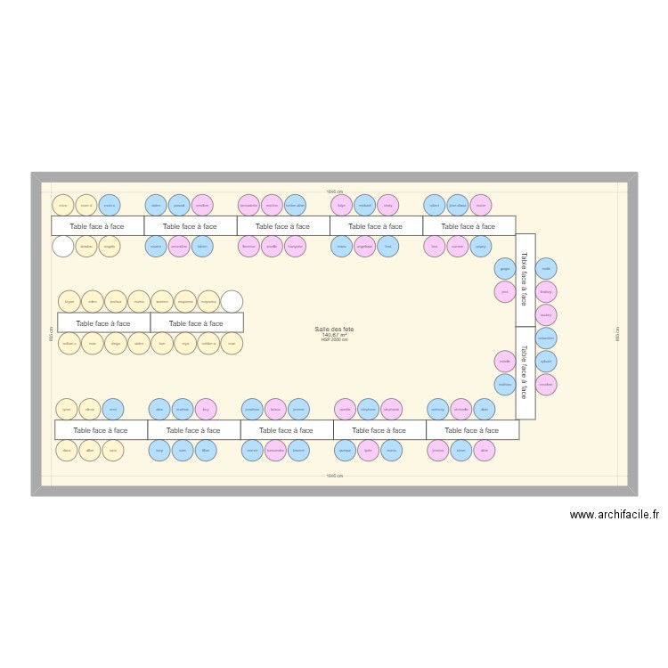 plan de table 2. Plan de 0 pièce et 0 m2