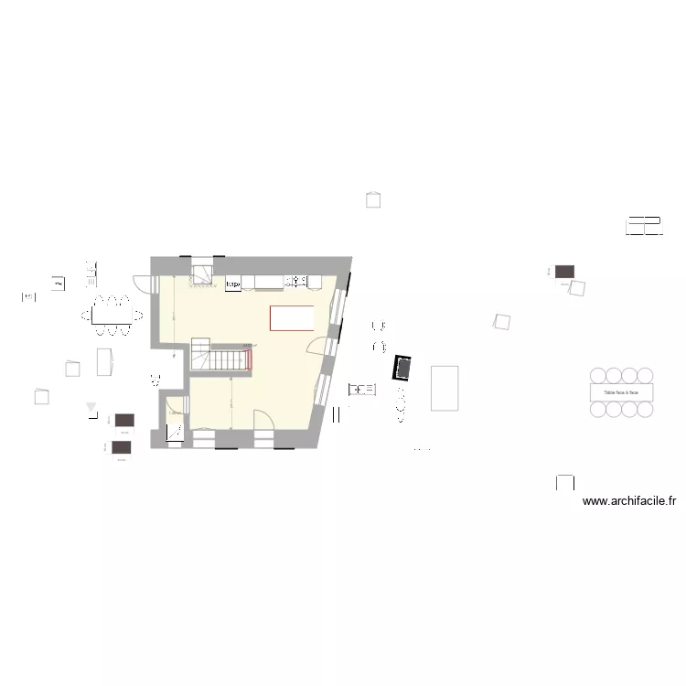 PIECE VIE FEUCHEROLLES HAUT V3. Plan de 