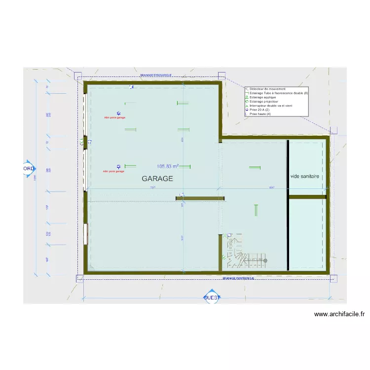 plan sous sol. Plan de 