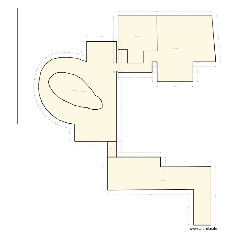 llusa thuir. Plan de 6 pièces et 261 m2