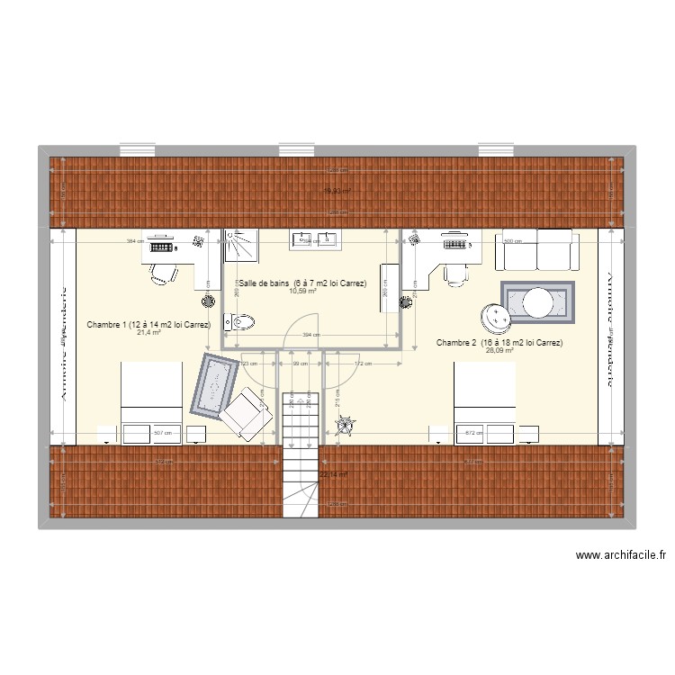 Aménagement combles / rdc. Plan de 0 pièce et 0 m2