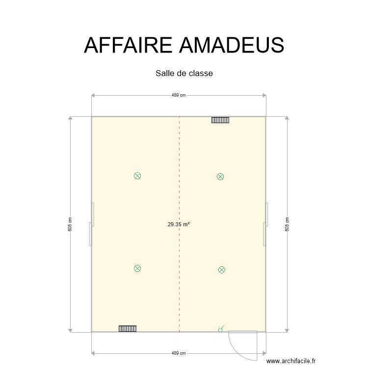 AFFAIRE AMADEUS SALLE DE CLASSE. Plan de 0 pièce et 0 m2