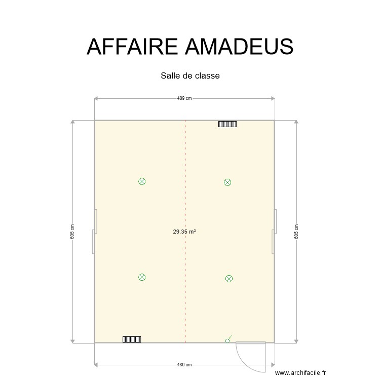 AFFAIRE AMADEUS SALLE DE CLASSE. Plan de 0 pièce et 0 m2