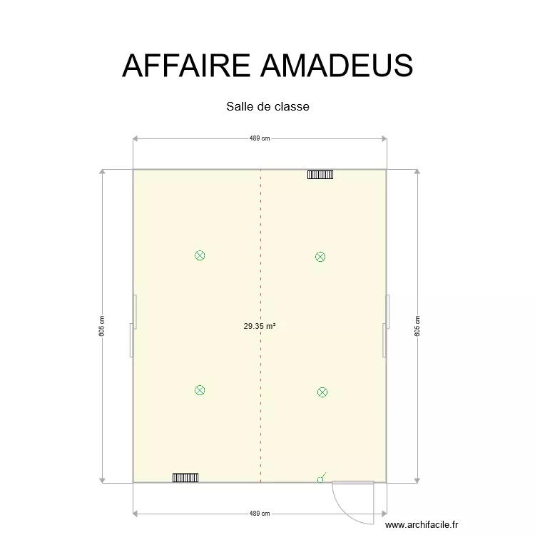 AFFAIRE AMADEUS SALLE DE CLASSE. Plan de 