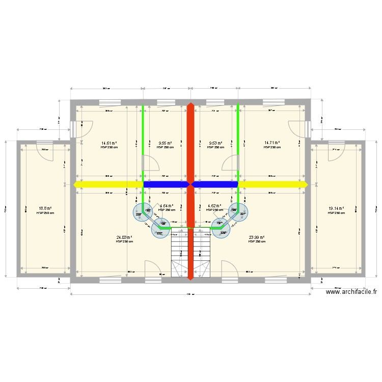 maison jumelle. Plan de 0 pièce et 0 m2