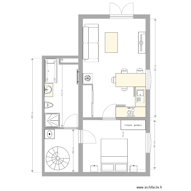 PROJET STUDIO NZ 4. Plan de 0 pièce et 0 m2