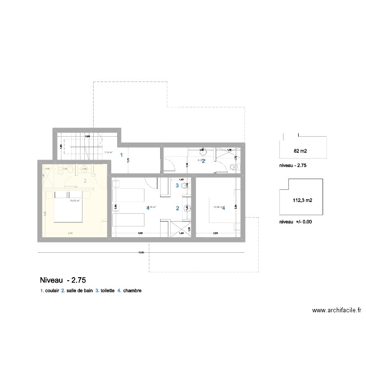 Lago Hermoso chambres. Plan de 0 pièce et 0 m2